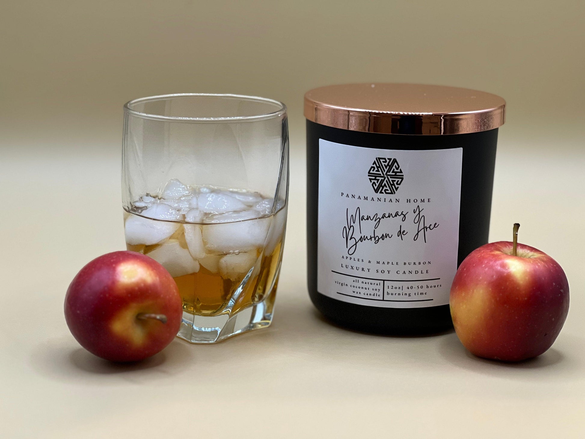 Apple Maple Bourbon fall Candle
